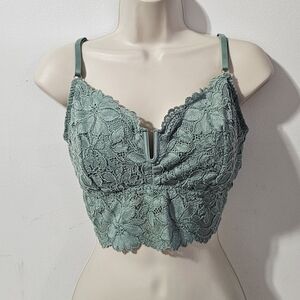 Victoria's Secret PINK Lace Longline Bralette - Green - Size XXL - 26361417